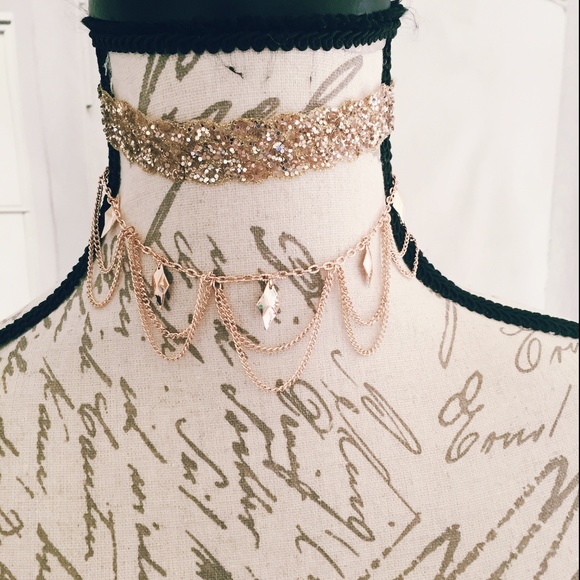 Charming Charlie Jewelry - Rose Gold Choker Set NWT Charming Charlie